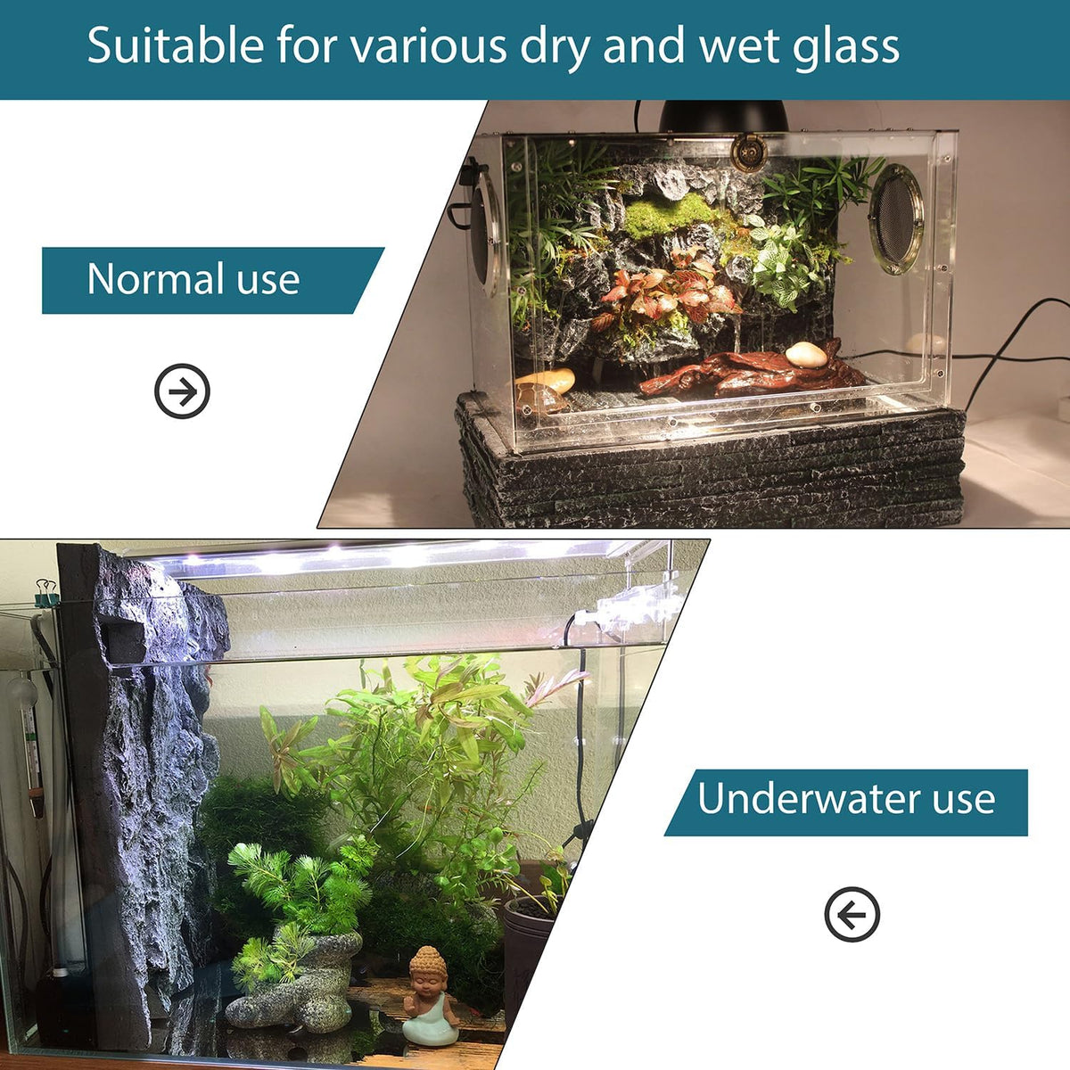 4pcs Rock Terrarium Background,3D Reptile Tank Background Board,Amphibian Stereo Backdrop