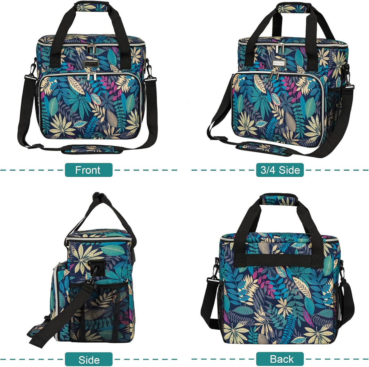 BAGLHER Dog Travel Bag, Pet Travel Bag (All Pet Travel Supplies), with 2 Pet Food Containers and 2
