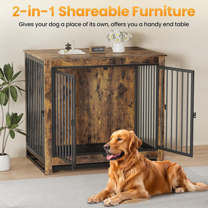 Dog Crate Furniture, Large Dog Crate Furniture, Wooden Cage Kennel Furniture Indoor, Modern Dog
