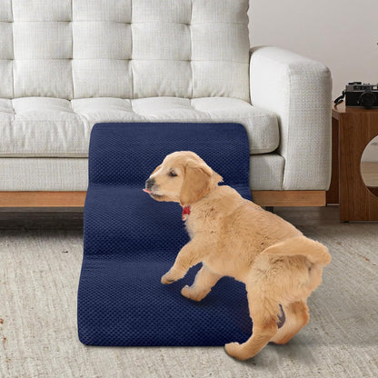 Dog Stairs for Small Dogs - High Density Foam Pet Steps, Extra Wide Dog Ramp with Non-Slip Bottom