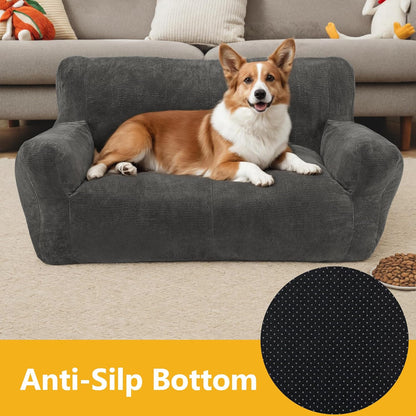Lovupet Dog Couch for Small Medium Breed, Dog Sofa Bed Full Filled Sponge, No Assembly Need, PS581