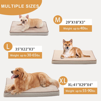 Orthopedic Memory Foam Dog Bed, Cooling Dog Beds for Medium/Large Dogs -Waterproof Pet Bed for
