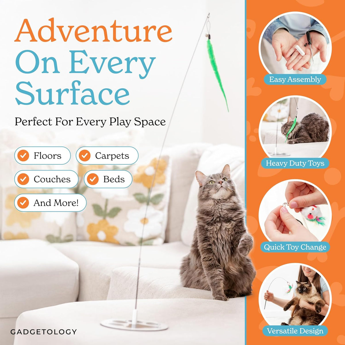 Interactive Cat Toys for Indoor Cats Suction Cup Cat Toys for Indoor Cats Bird Hunting Slefplay