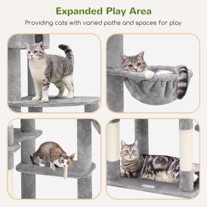 Globlazer Giant Cat Tree, 83 inch Cat Tree for Indoor Cats Large Adult, XXL Cat Tower with 9