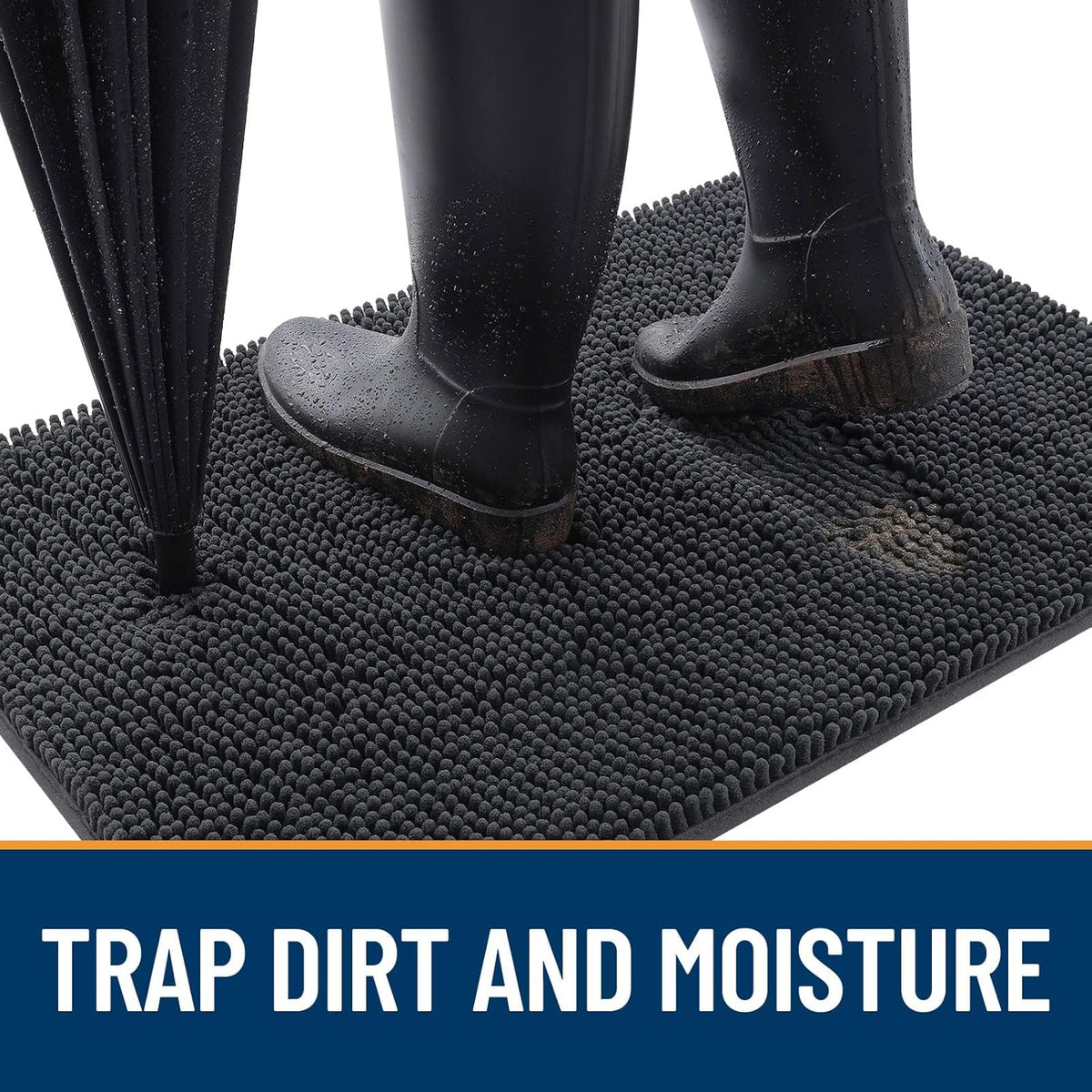 OLANLY Dog Door Mat for Muddy Paws 47x20, Absorbs Moisture and Dirt, Absorbent Non-Slip Washable