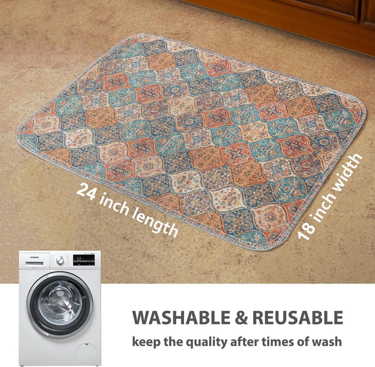 nunubaby Washable Pee Pads for Dogs, Stylish, Non-Slip and Leak-Proof Pee Mat. ultra-absorbent