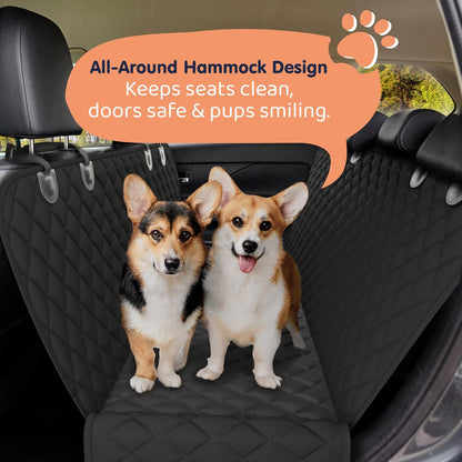 Dog Car Seat Cover for Back Seat, Waterproof Hammock for Car, SUV & Truck, Non-Slip Backseat Cover