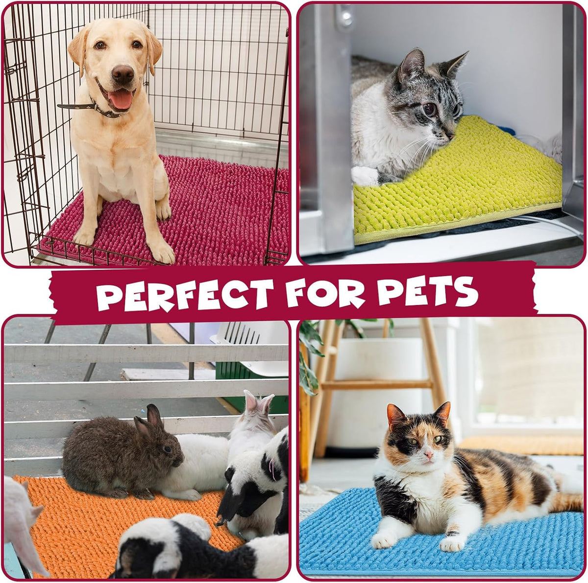 Barydat 8 Pcs Guinea Pig Cage Liner for Guinea Pig Cage Bedding Reusable Rabbit Mat Pad Washable