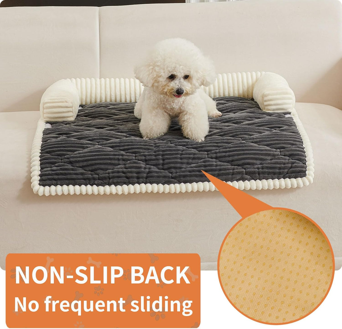 HAOMAIJIA Dog Couch Bed for Medium Dogs, Non Slip Pet Couch Covers for Sofa Thick Soft Washable Dog