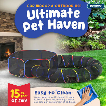 Outdoor Cat Enclosure - Portable Catio Playground for Cat Run, Kitty and Small Animals - Tent &