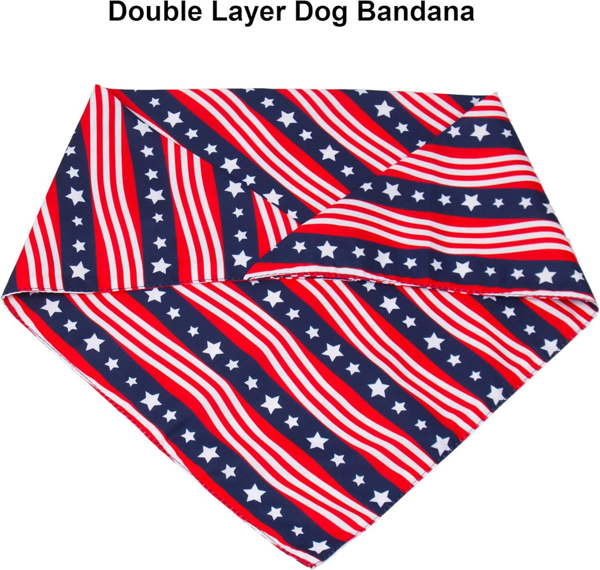 PTDECOR American US Flag Dog Bandana 4th of July Dog Bandanas Reversible Triangle Bibs Scarf for