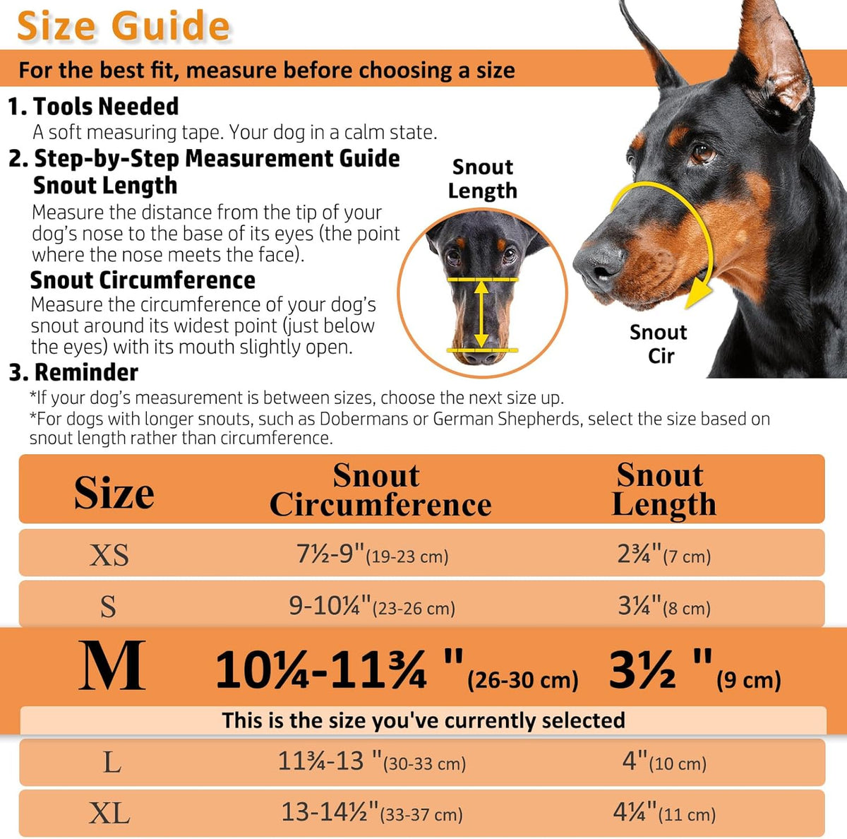 BARKLESS Dog Muzzle, Basket Muzzle for Biting, Chewing and Scavenging, Humane Cage Mouth Cover