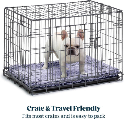 Stoutwool Indestructible Dog Bed - Fluffy Chew Proof Dog Crate Pad - Tough Kennel Pad for
