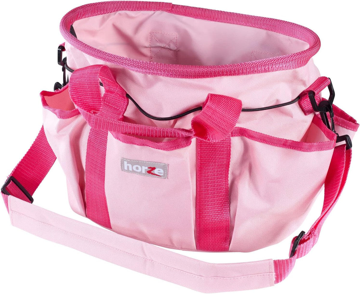 HORZE Grooming Tote Bag for Horses, Dogs with Shoulder Strap and 6 Pockets for Supplies | 12" x 8"