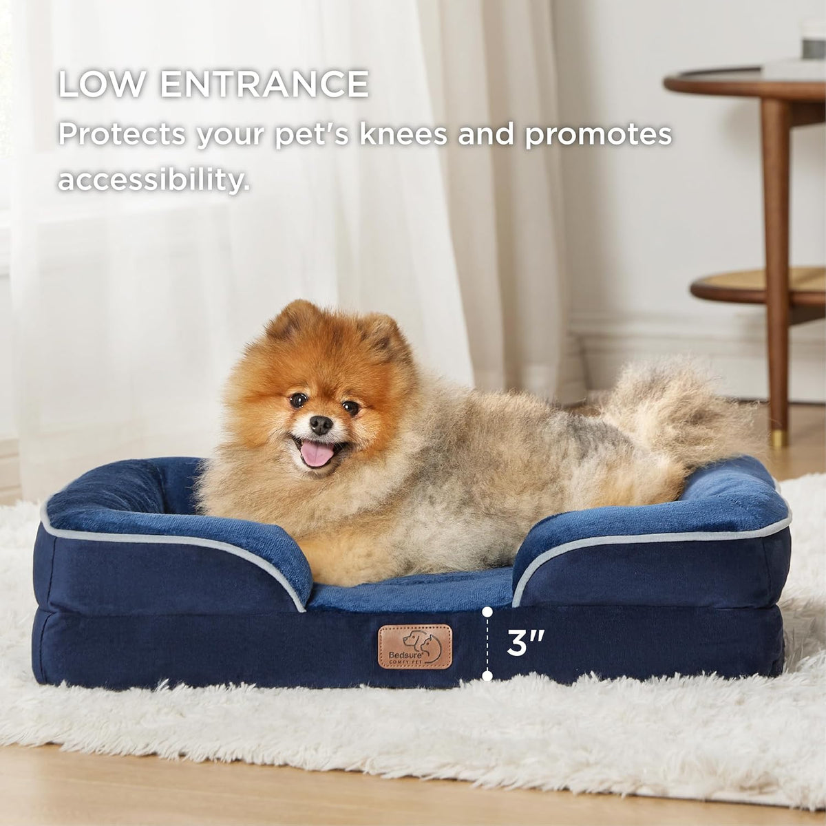Bedsure Orthopedic Dog Beds for Small Dogs - Washable Small Dog Cat Bed Waterproof, Comfort Pet