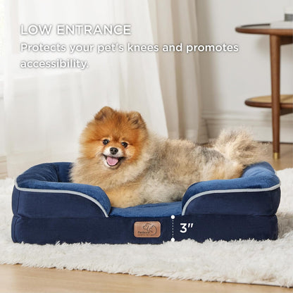 Bedsure Orthopedic Dog Beds for Small Dogs - Washable Small Dog Cat Bed Waterproof, Comfort Pet
