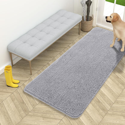 OLANLY Dog Door Mat for Muddy Paws 54x24, Absorbs Moisture and Dirt, Absorbent Non-Slip Washable