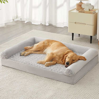BFPETHOME Dog Beds for Large Dogs, Orthopedic Dog Bed for Medium Large Dogs,Big Waterproof Couch