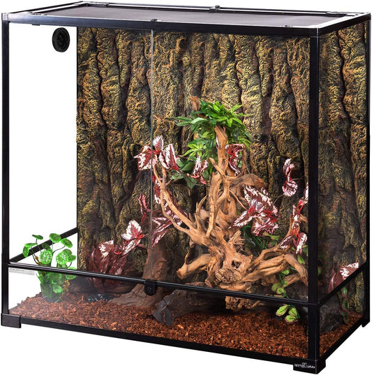 REPTI ZOO Large Reptile Terrarium, Vertical Reptile Tank, Wide & Tall Chameleon Cage with Top