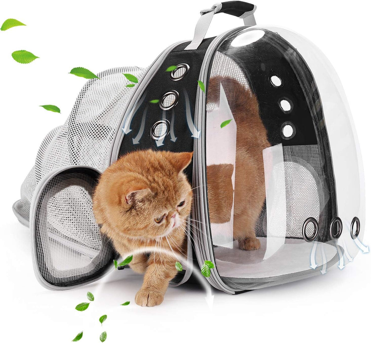Lollimeow Cat Carrier Backpack, Bubble Expandable Backpack Carrier, Pets and Small