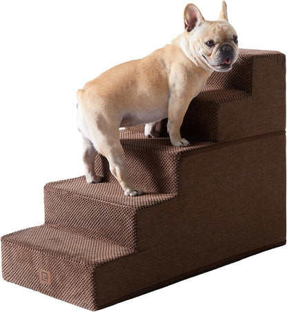 EHEYCIGA Dog Stairs for High Bed 22.5" H, 5-Step Dog Steps for Bed, Pet Steps for Small Dogs and