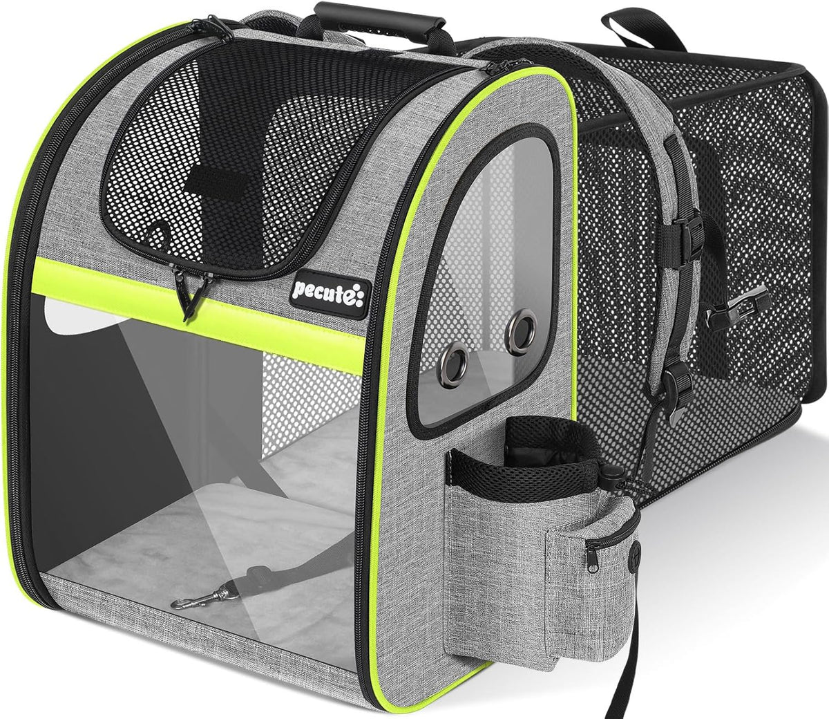 Pecute Pet Carrier Backpack, Cat Backpack Carrier, Expandable with Breathable Mesh for Small Dogs