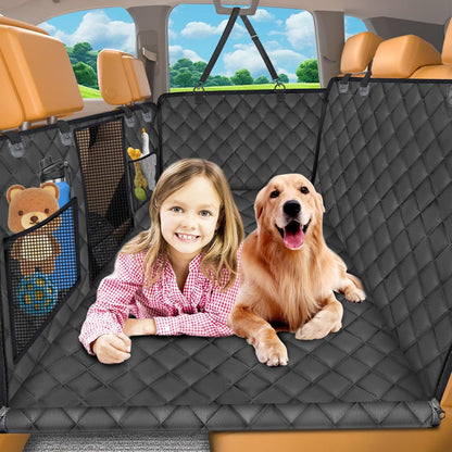 URPOWER Back Seat Extender for Dogs - Hard Bottom Dog Car Seat Cover Holds 420 lbs, Waterproof Dog