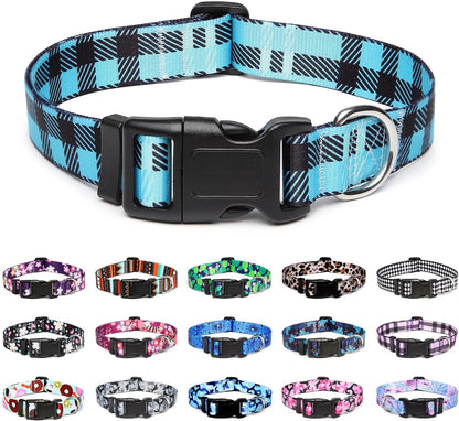 Mercano Adjustable Dog Collar - Special Design Patterns, Soft Nylon Comfortable Durable Pet Collar