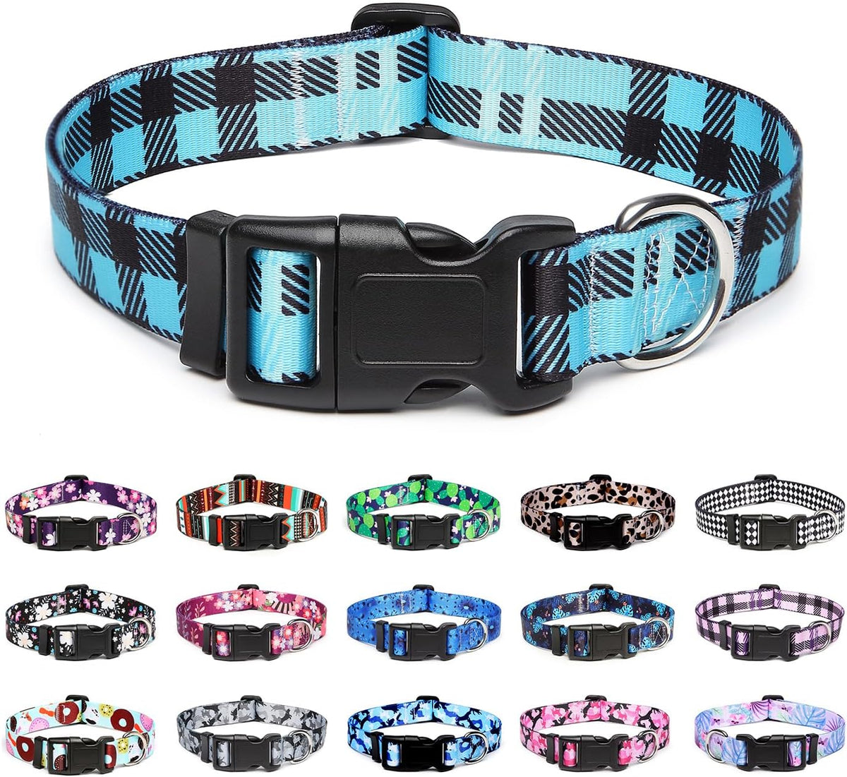Mercano Adjustable Dog Collar - Special Design Patterns, Soft Nylon Comfortable Durable Pet Collar