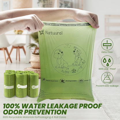 Poop Bags for Dogs-1050 Counts, 70 Rolls With a Free Dispensers, Doggie Poop Bags Made of
