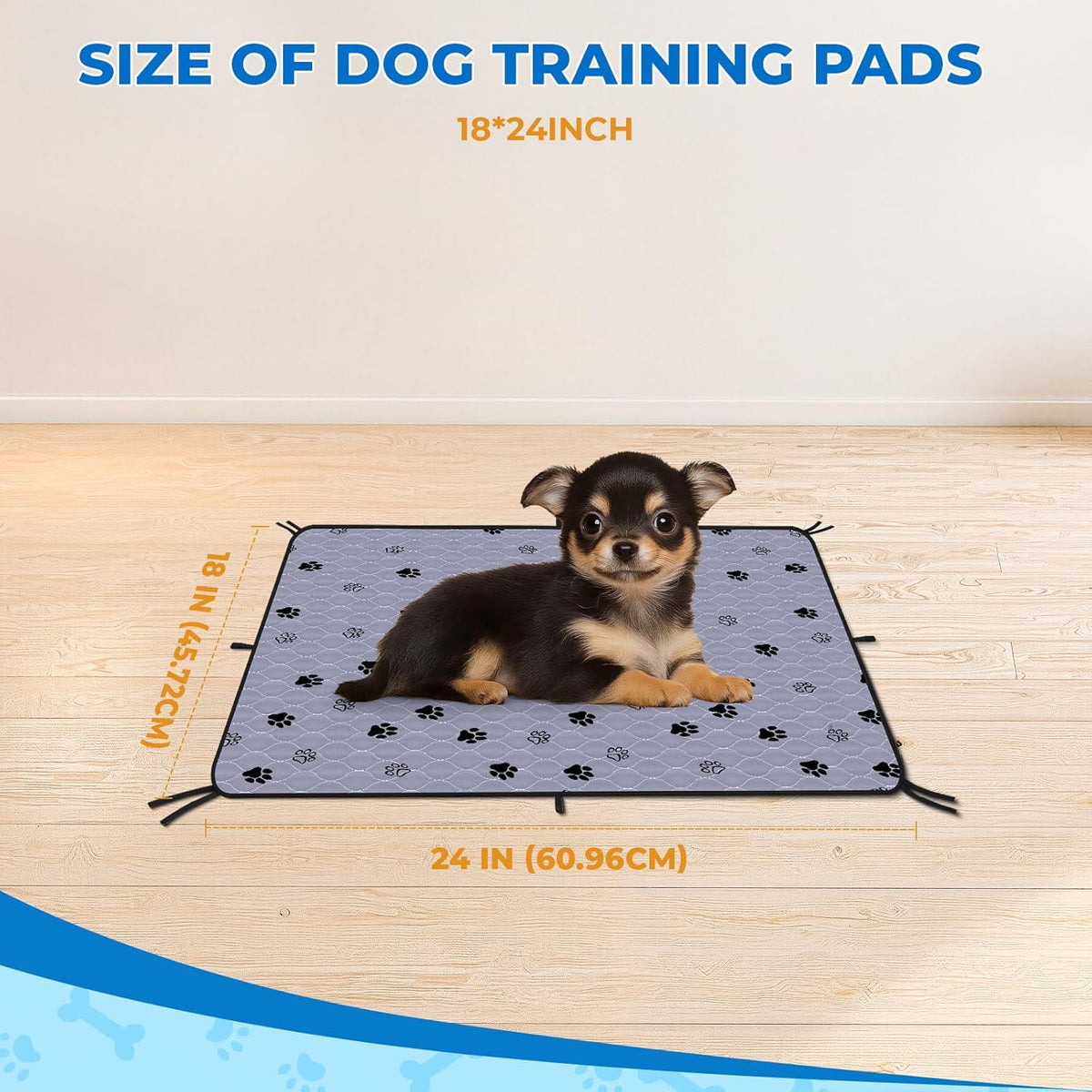 Fostanfly Washable Pee Pads for Dogs, Ultra-Absorbent & Leakproof Reusable Puppy Pads Non-Slip