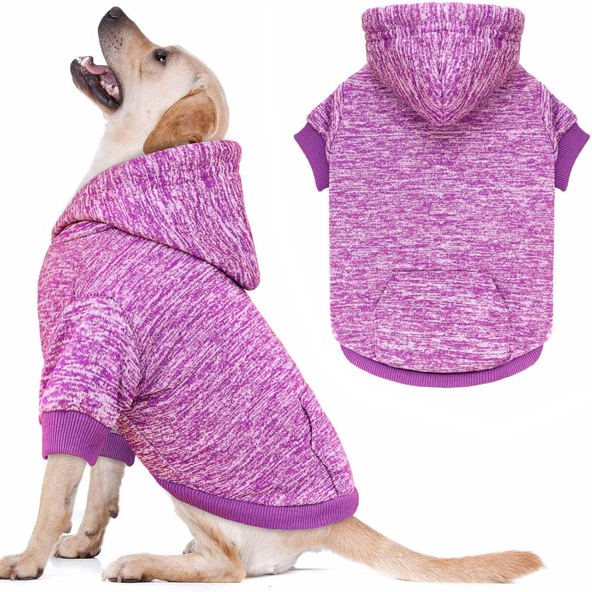 Dog Sweaters for Large Dogs Hoodie Fleece Dog Sweater Soft Clothes Sweatshirt with Pocket Hoodie