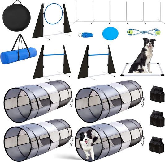 Dog Agility Training Equipment,Course Backyard Set Training Equipment for Dogs Pet Outdoor Game