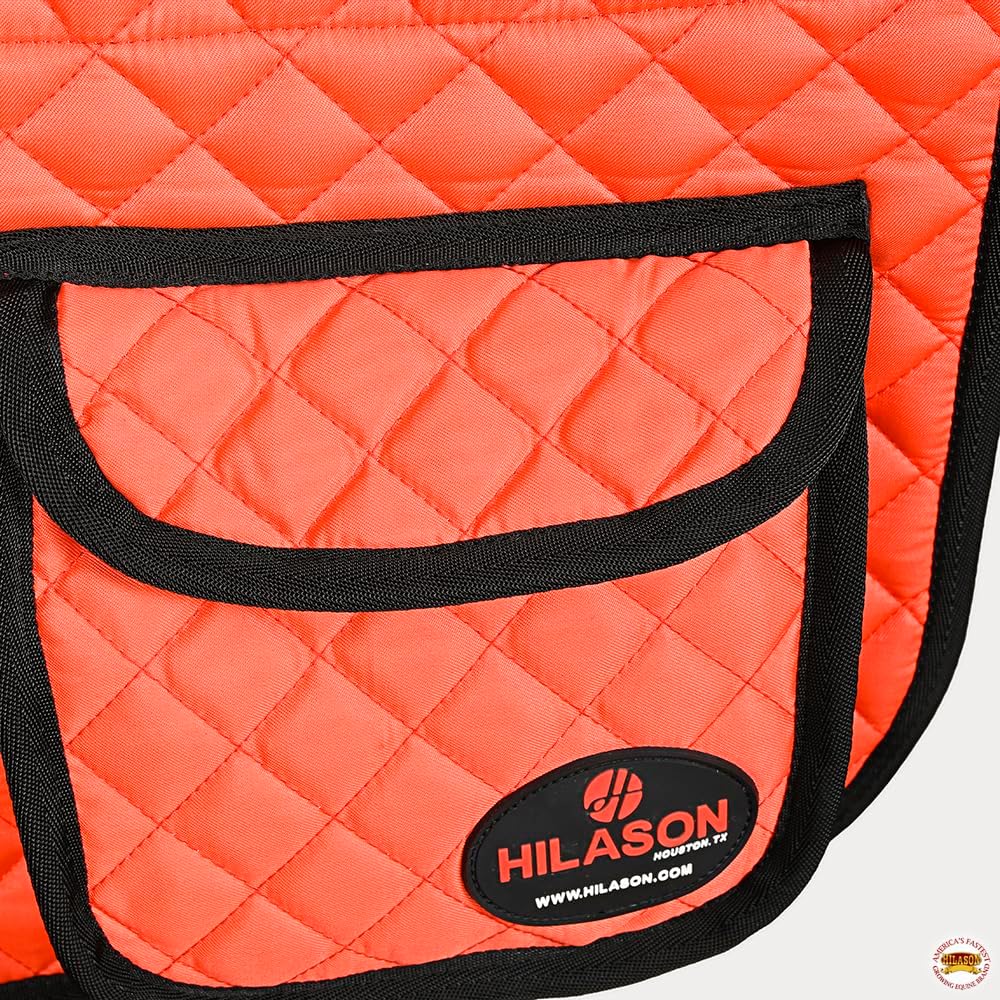 HILASON Western Horse Luxury Quilted Saddle Pads with Pockets | Pad