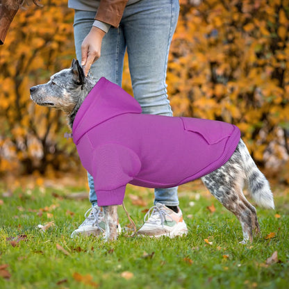 Dog Hoodie Dog Sweaters for Large Dogs Pet Sweater Solid Soft Brushed Fleece Pet Clothes Hoodie