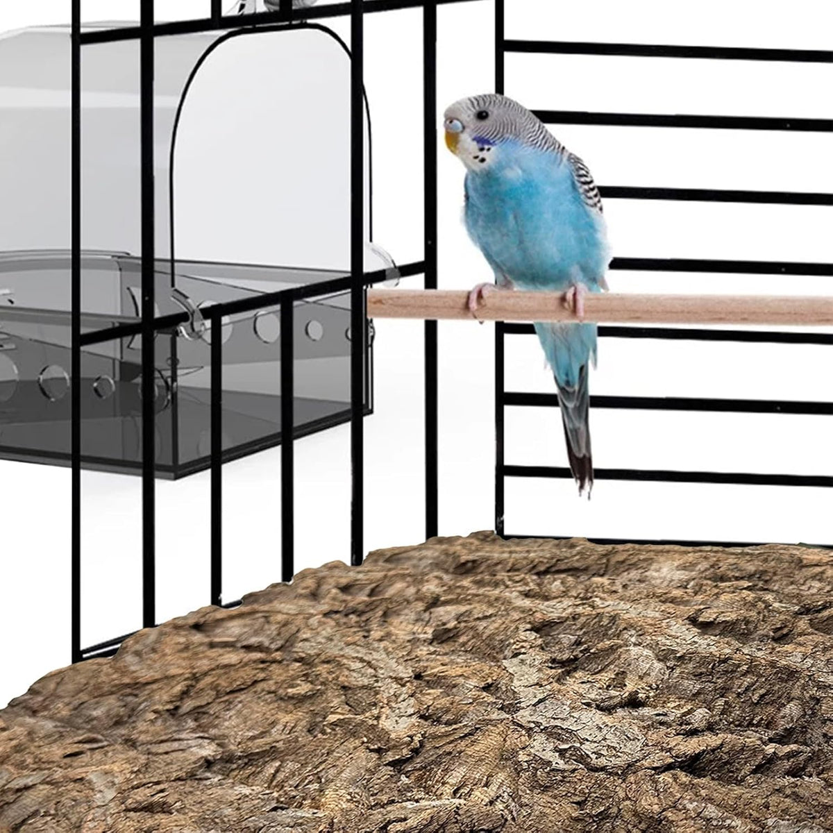 Allazone 3 PCS Parrot Chewing Toy Bird Cork Perch Stand, Natural Cork Perch, Parrot Chewing Toy