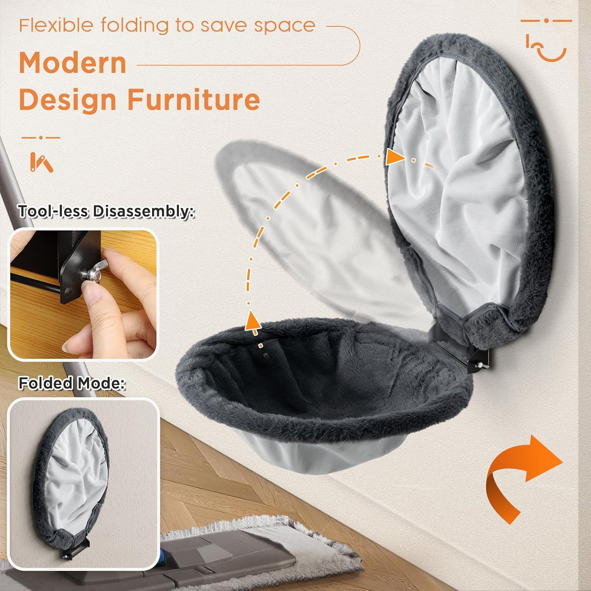 Cat Hammock Wall Mounted, Foldable & Stable Cat Beds- Breathable Cats Wall Shelves for Sleeping