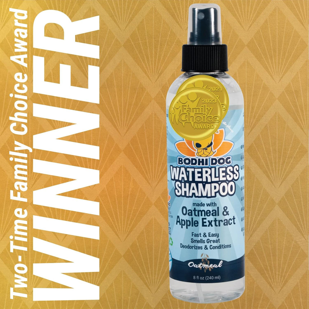 Bodhi Dog Waterless Shampoo - Natural Dry Shampoo for Dogs & Cats - Neutralizes Pet Odor - No Rinse