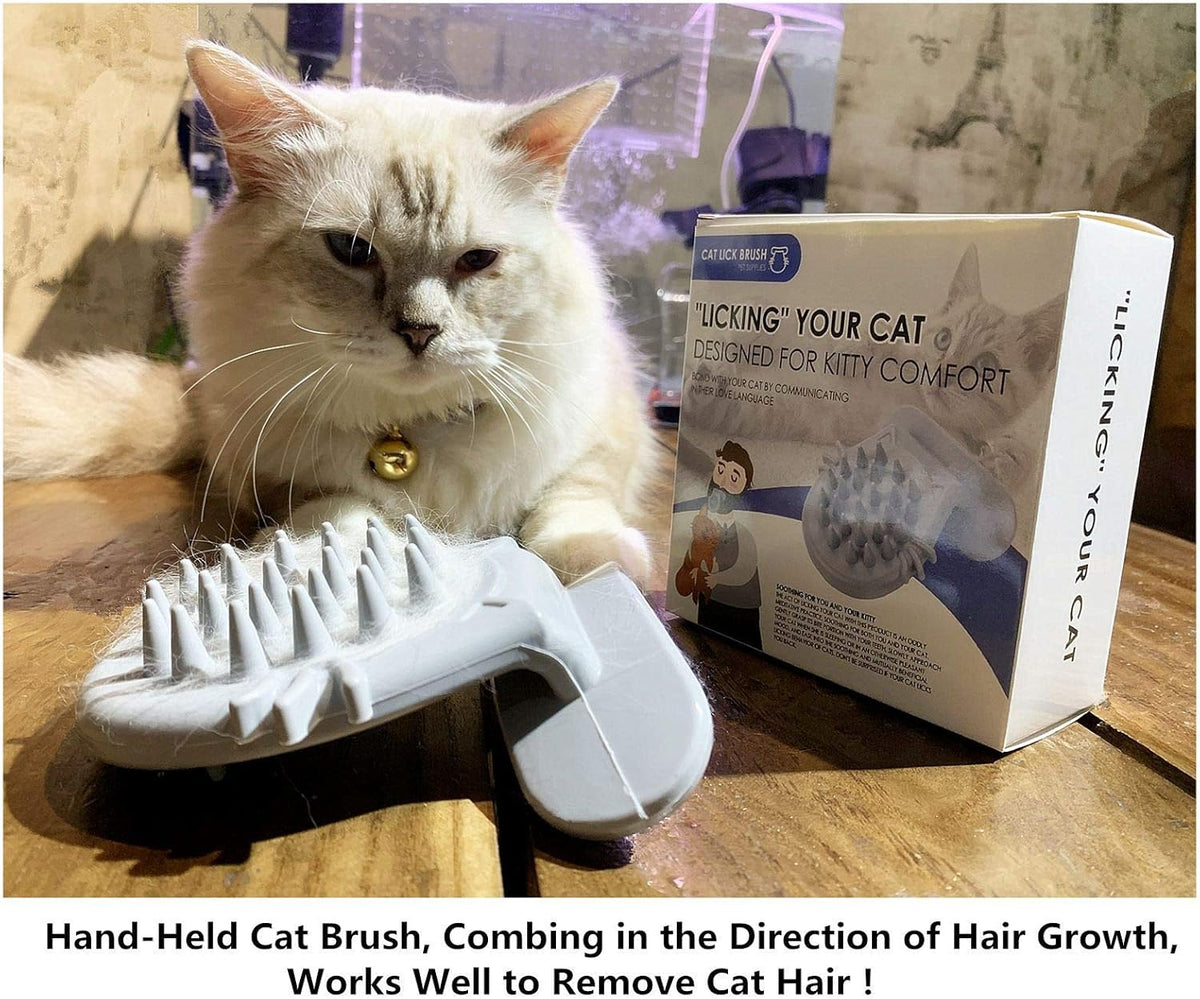 Cat Brush Shedding Grooming, Soft Massage Cat Tongue Brush, Licking Your Cat Like a Mama Cat to