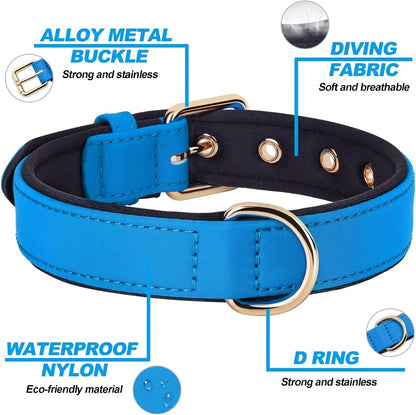 Didog Soft Padded Dog Collars for Small Dogs, Lightweight and Breathable Dog Collar with Metal