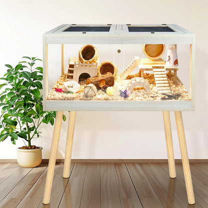 Prolee Hamster Cage Chewproof, Mice and Rat Habitat with Transparent Sides, Hamster House with