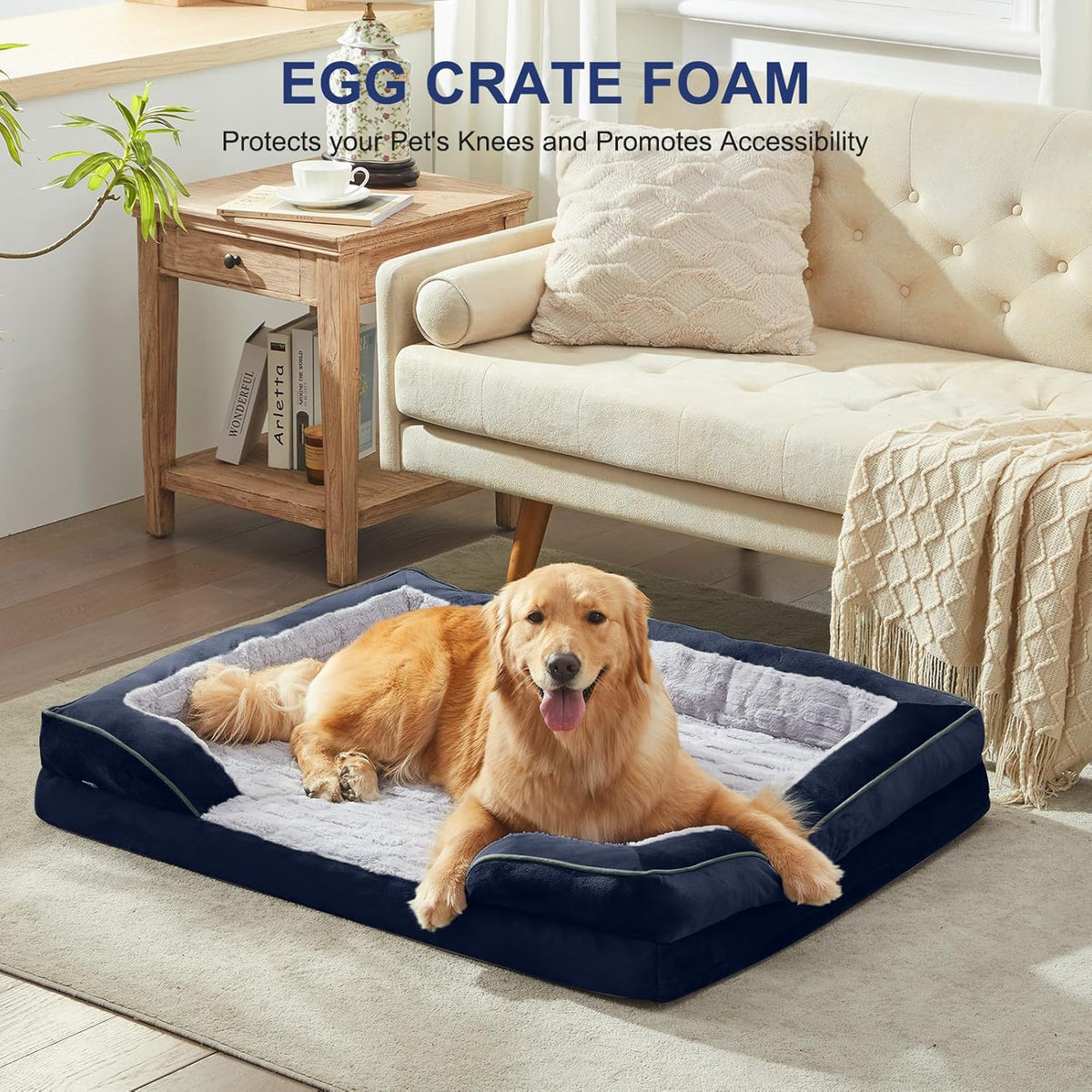 FURTIME Orthopedic Dog Bed for Extra Large Dogs - XL Plus Washable Dog Sofa Beds, Supportive Foam