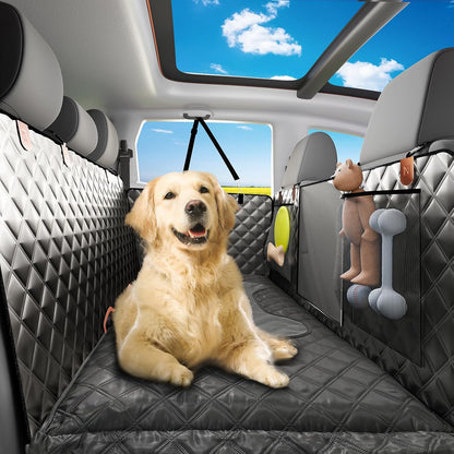 Car Back Seat Pet Cover for Dogs Back Seats Protector, Soft Inflatable Cushion Backseat Extender