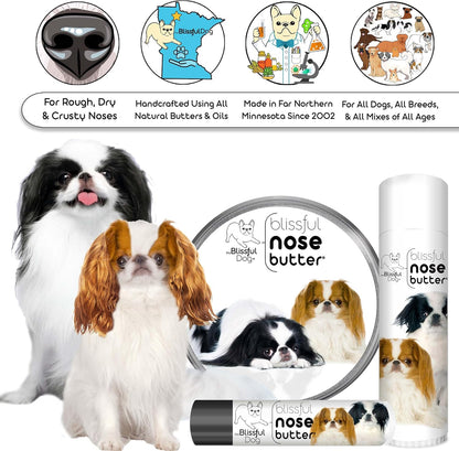 The Blissful Dog Japanese Chin Nose Butter for Dry, Cracked Skin, Lick-Safe Dog Nose Balm with