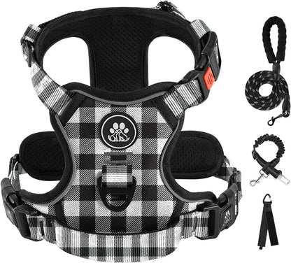 IVY&LANE No Pull Dog Harness with Leash Set, Reflective No Choke Pet Vest,Adjustable Oxford Dog