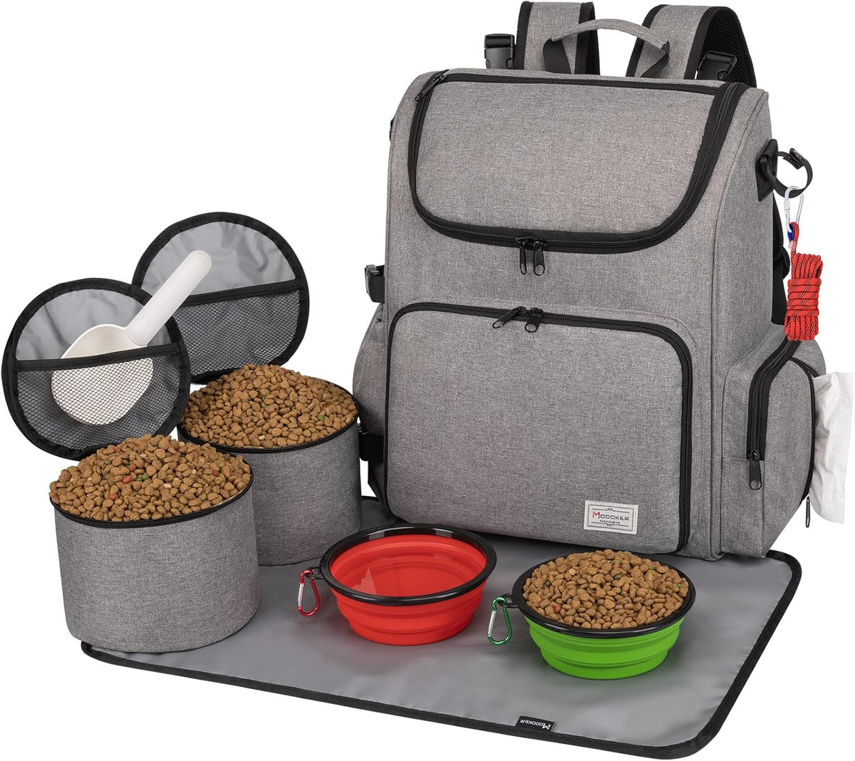 Modoker Dog Travel Bag Backpack, Airline Approved Pet Accessories Organizer for Dog and Cat with