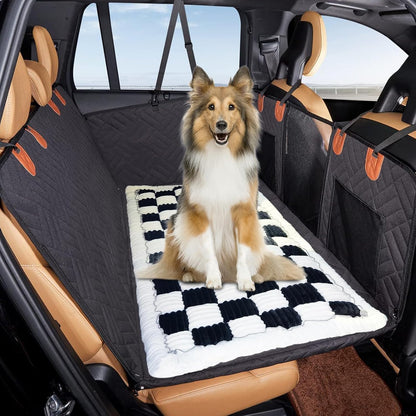 VClife Car Back Seat Cover for Dog, Non Slip Pet Bed Mat Washable Backseat Extender Cushion, Furry