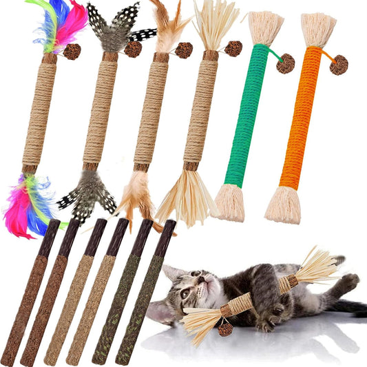 Cat Toys 12Pack Silvervine Chew Stick 12Pack Kitten Treat Catnip Toy Kitty Natural Stuff Catnip for