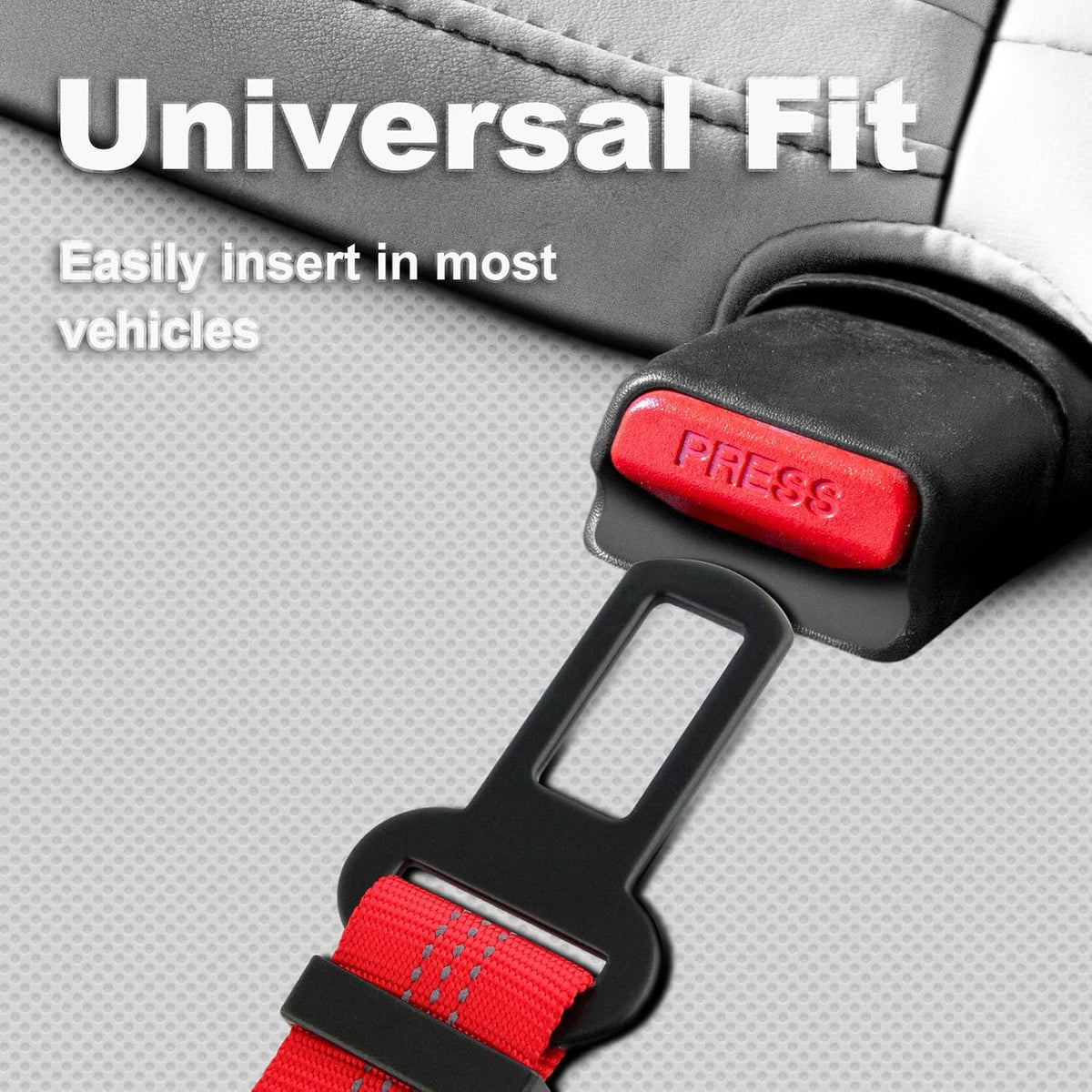 Plutus Pet Dog Seat Belt for Car, Adjustable Dog Car Harness with Carabiner Clip, Reflective Safety