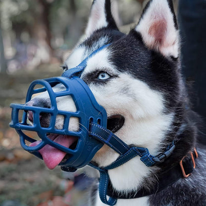 BARKLESS Dog Muzzle, Soft Basket Silicone Muzzle for Dogs to Prevent Biting and Chewing, Breathable